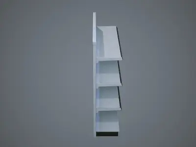 Industrial Store Shelving Units  Low-poly 3D model