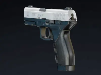 Taurus PT 247 Low Poly Realistic Low-poly 3D model