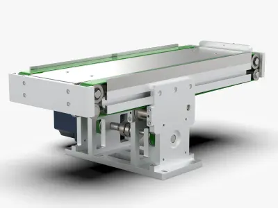 Double Belt Assembly Line Module 3D model