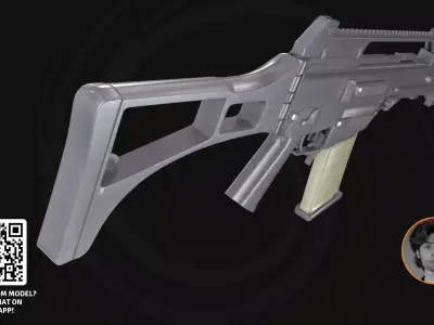 G36 Tactical Assault Rifle - 3D Modern Model  3D model