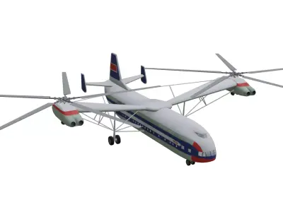 Mil Mi-12 Homer Low-poly 3D model