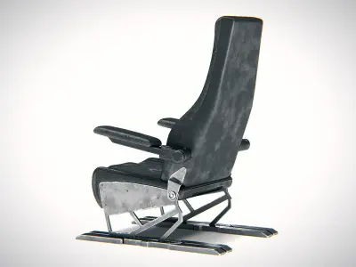 Pilot Chair PBR Low-poly 3D model