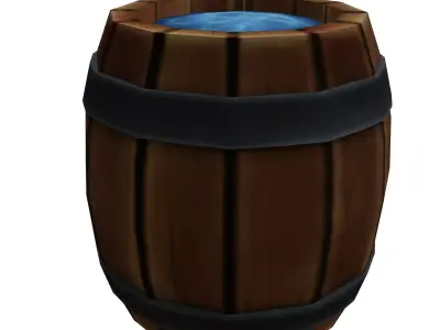 Barrel and Toolbox Free 3D model