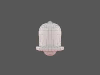 bell 3d cartoon Low-poly 3D model