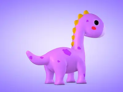 Dinosaur Low-poly 3D model 3