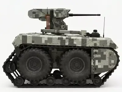 Ground Vehicle Low-poly 3D model