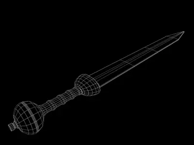 Iron Gladius GAME READY Low-poly 3D model