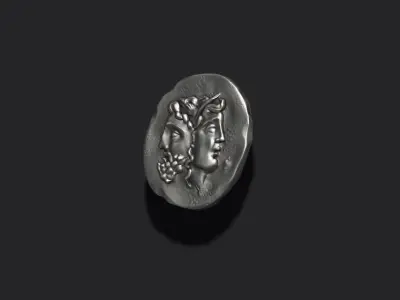 old coin 3D print model