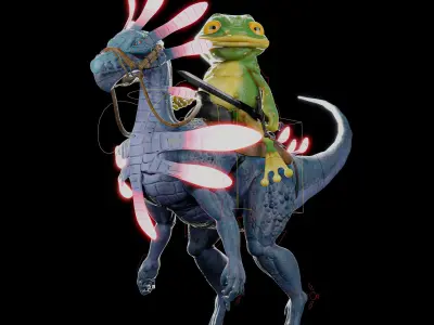 Dinosaur Charecter charecter design Free low-poly 3D model