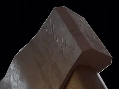 Viking Axe Low-poly 3D model 20