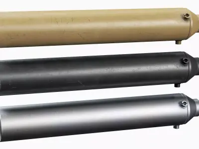 Silencer AR 15 HEL E4A Low-poly 3D model