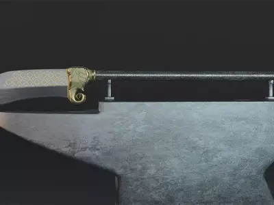 Bhuj ancient Indian  weapon  3D model