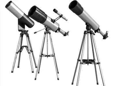 Telescope Pack Low-poly 3D model