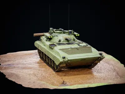 BMP-2M Low-poly 3D model