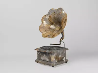 old gramophone 3D model