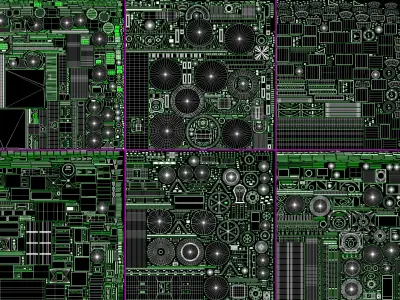 Industrial Units - 20 pieces Low-poly 3D model