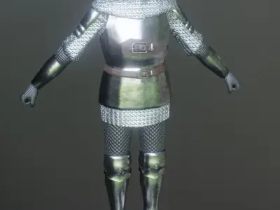 Knight in armor 3D model