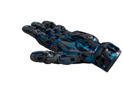 SciFi Cybernetic Robotic Hand Low-poly 3D model