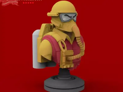 GI JOE Characters Blowtorch Bust 3D print model