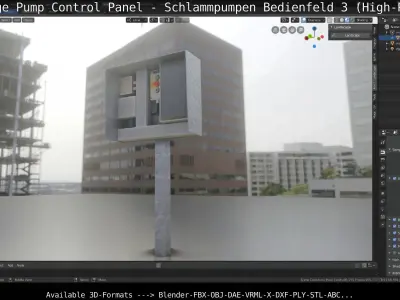 Sludge Pump Control Panel - Schlammpumpen Bedienfeld 3 High-Poly 3D model