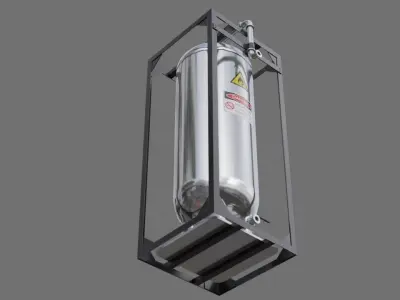 Oil Storage 1E Low-poly 3D model