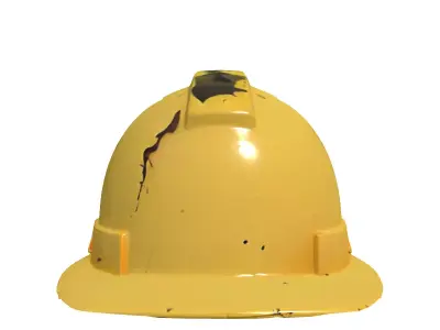 Damaged Construction Hard Hat Low-poly 3D model