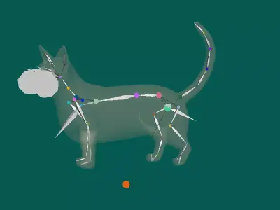 Munchkin Sausage Cat Free low-poly 3D model