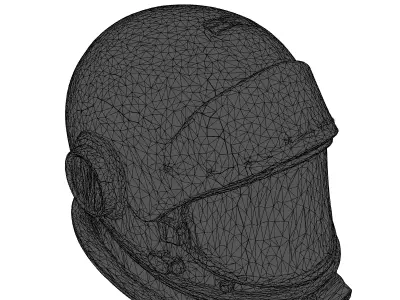 Retro Space Helmet 3D Model 3D model