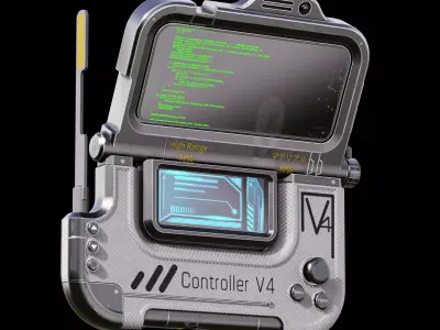 Sci-fi Controller V4 Low-poly 3D model