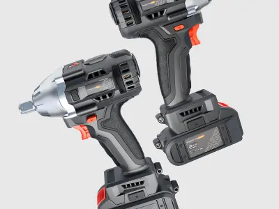 Battery-powered Impact Wrench W1 3D model