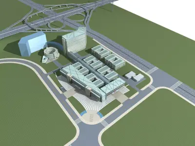 Hospital Building 3D model 20