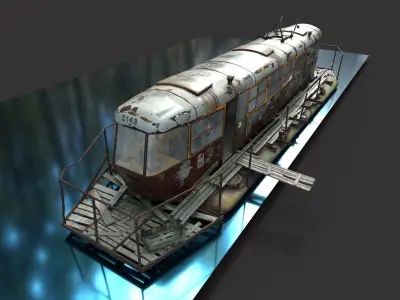 Abandoned Riverside -Waterside Tram 3D model
