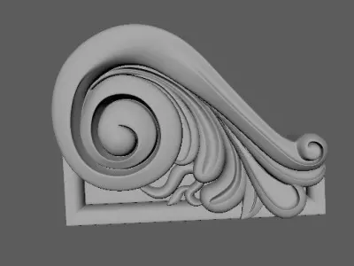 pilaster scroll 3D model purchase