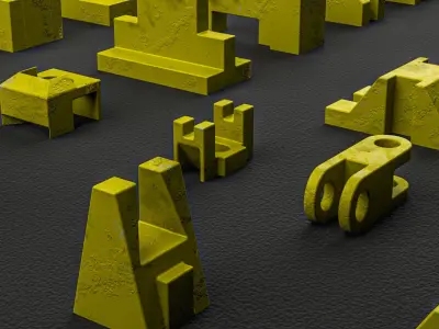 Building Blocks Kit Machined Parts Hard Surface V5 Low-poly 3D model