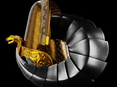 Pharaoh Hat 09 - SciFi Character Design Low-poly 3D model Low-poly 3D model