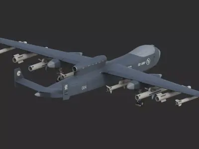 China JiuTian SS-UAV  Low-poly 3D model