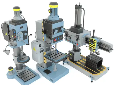Industrial drilling machines - Collection 3D model