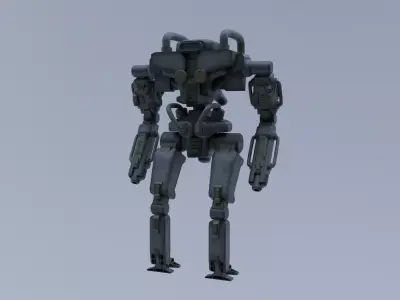 Mecha - Prototype 002 Low-poly 3D model