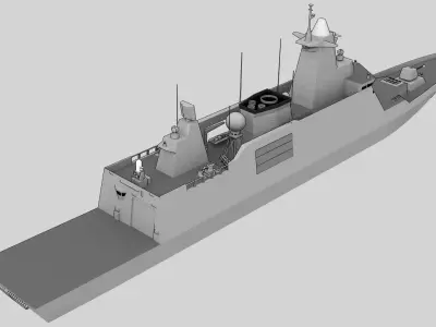 FFG Bhumibol Adulyadej class DW-3000F Low-poly 3D model