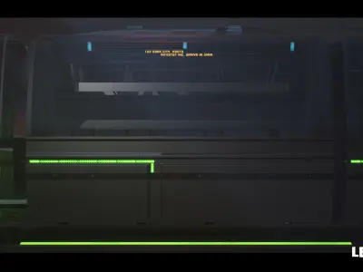 Driveable Animated Retro Cyberpunk Hover Train Low-poly 3D model