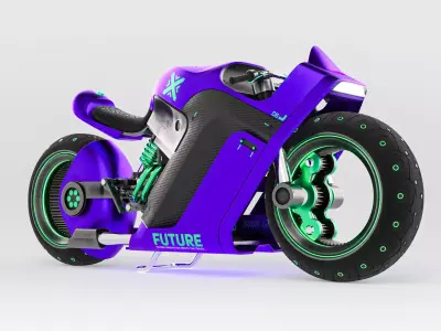 FUTURE RACE BIKE Low-poly 3D model