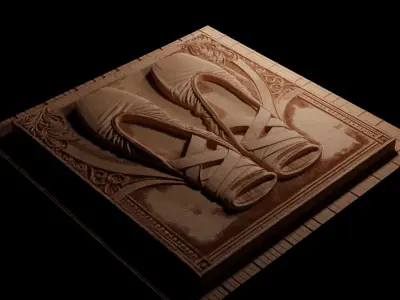 Ballet Shoes CNC 3d Print High Relief Sand Casting 3D print model
