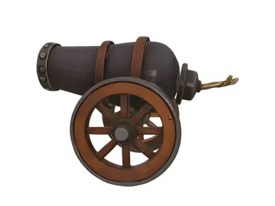 Canon 3D Model for Game Low Poly PBR Textured Read Free low-poly 3D model
