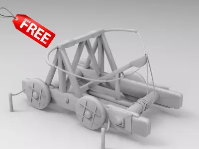 Catapult FREE Low-Poly Free 3D model