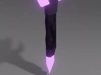 dagger sword with lights Low-poly 3D model