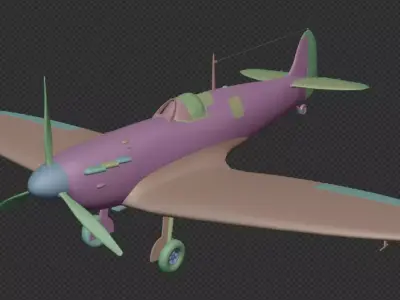 Supermarine Spitfire Free low-poly 3D model