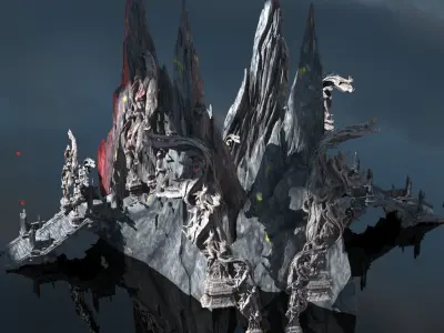 Dantes Inferno Great opera mountain 3 3D model