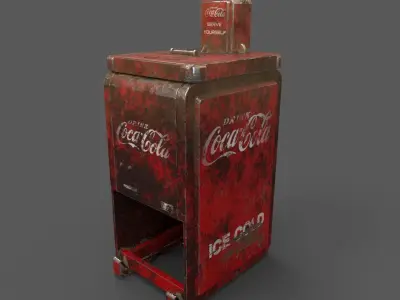 Old Cola Machine Low-poly 3D model purchase