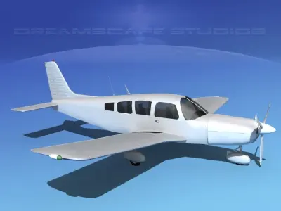 Piper Cherokee Six 300 Bare Metal 3D model