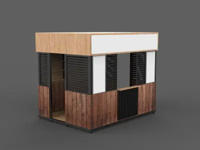 stand booth food 3D model